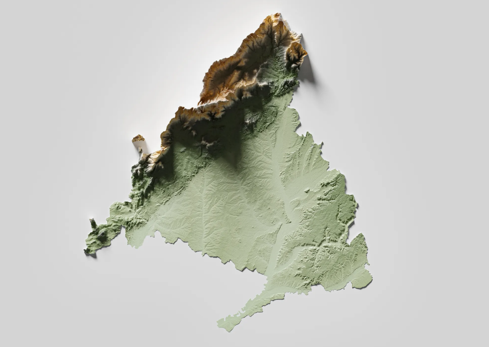 Mapa de relieve 3D de Madrid